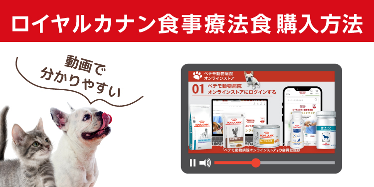 ロイヤルカナン療法食の購入方法を動画でわかりやすくご案内します。