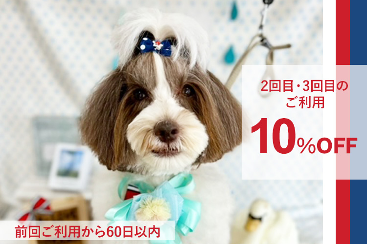 2回目・3回目のご利用は10%OFF
